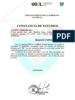 Constancia de Estudios