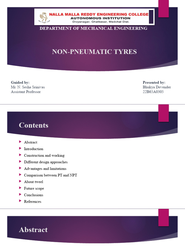 Non Pneumatic Tyre | PDF | Tire | Materials
