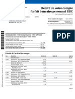 Relevé de Votre Compte Forfait Bancaire Personnel RBC