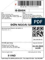 HC-50-09-BH04: Mã v ận đơn: Đ Ơn Ngoài Sàn