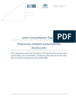 Joint Consultation Paper Taxonomy-Related Sustainability Disclosures
