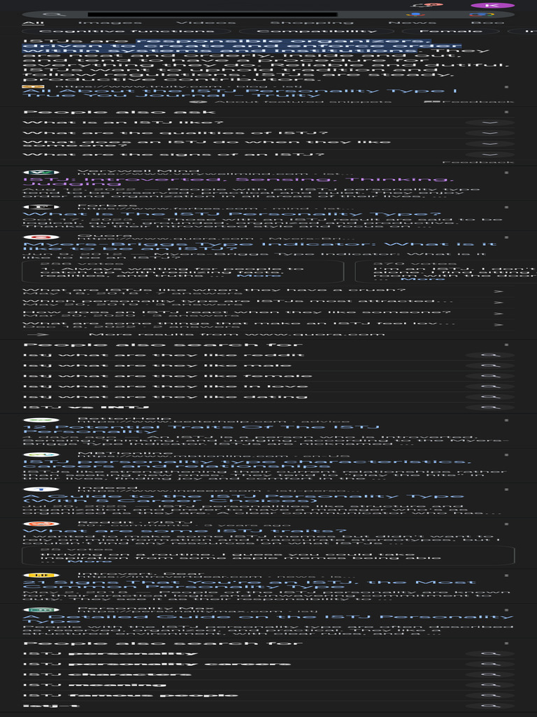 Istj What Are They Like Google Search Pdf Personality Type