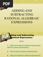 Adding and Subtracting Rational Expressions