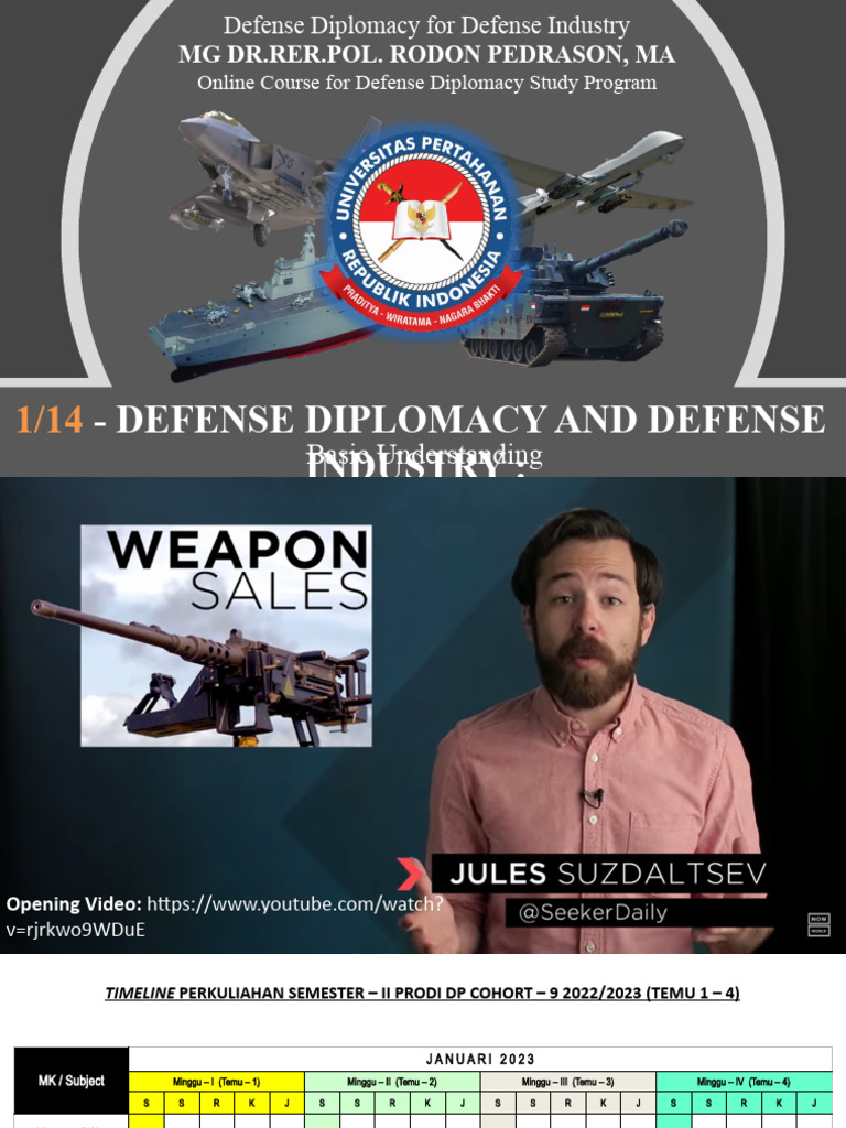 Week 1-Def Diplomacy and Def Industries | PDF | Military | Diplomacy