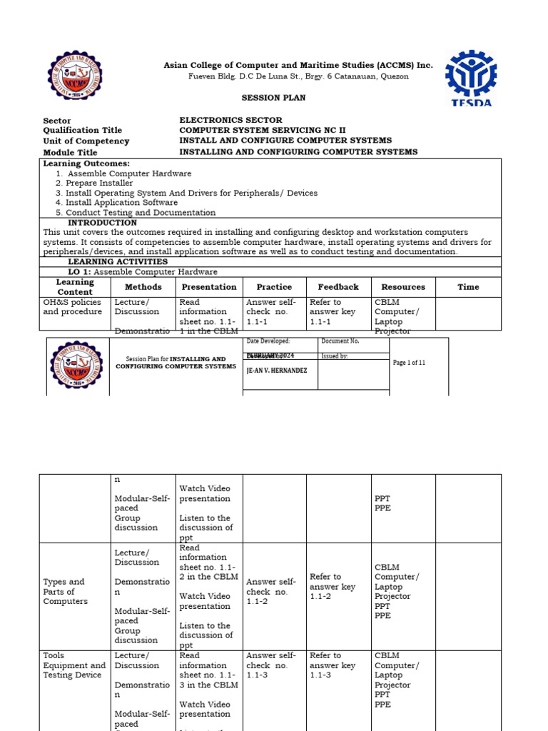 Session Plan | PDF