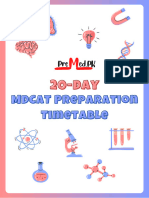 20 Day Mdcat Timetable
