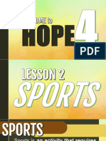 Hope 4 Quarter 3 Lesson 2 Sports