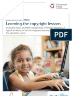 Consumer Focus and NEN Exec Summary Learning the Copyright Lessons