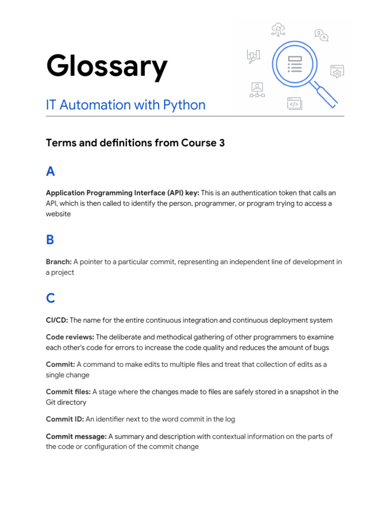 HdnZuVcQSEeqmAkg8VETGg Course 3 Glossary | PDF | Secure Shell | Version ...