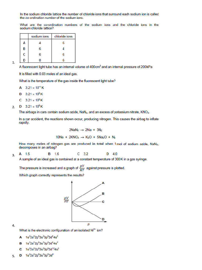 grade 11 unit 5 chemistry