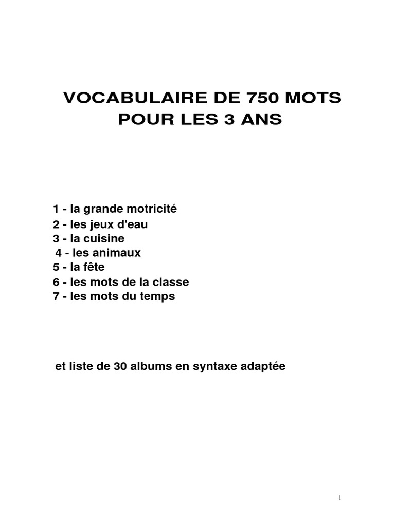 750 Mots Themes | PDF