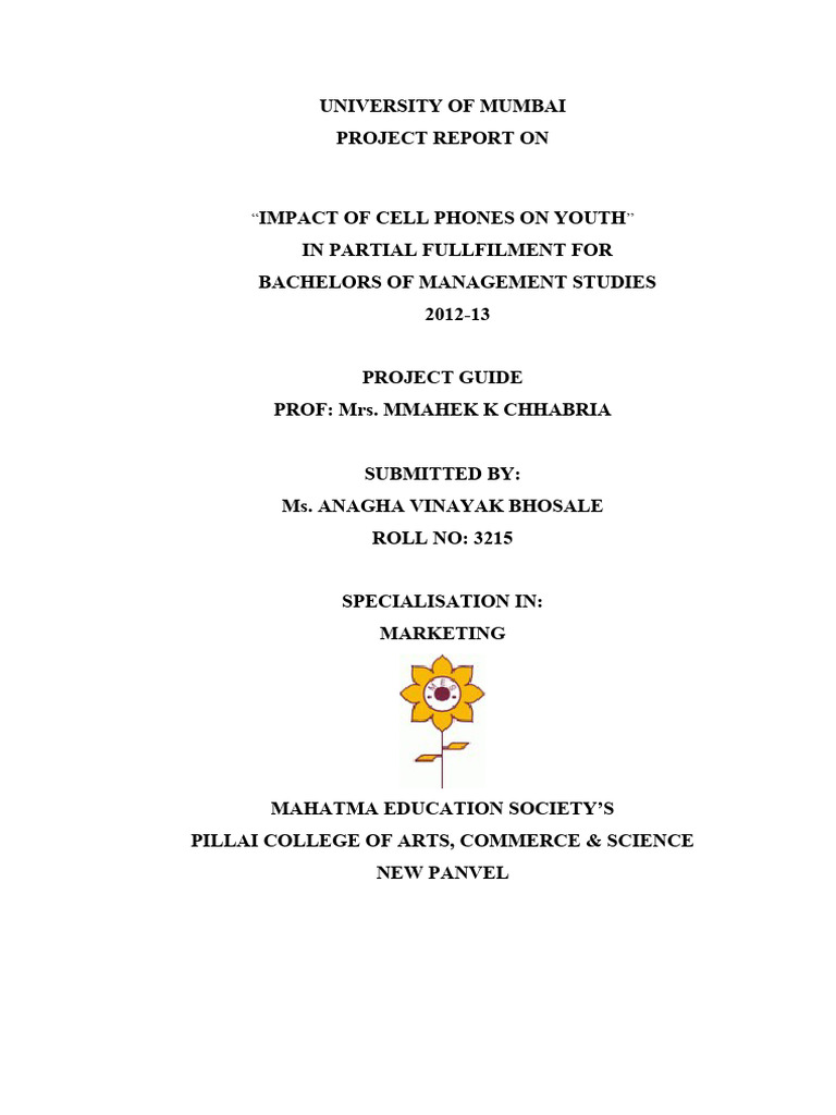 Impact of Cell Phones on Youth Study | PDF | Mobile Phones | Telephone