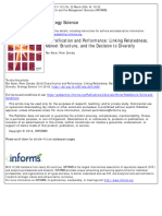 Adner Zemsky 2015 Diversification and Performance Linking Relatedness Market Structure and The Decision To Diversify