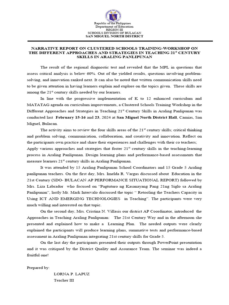 narrative-report-ap-seminar-pdf-educational-assessment-learning