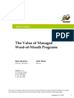 The Value of Managed WOM
