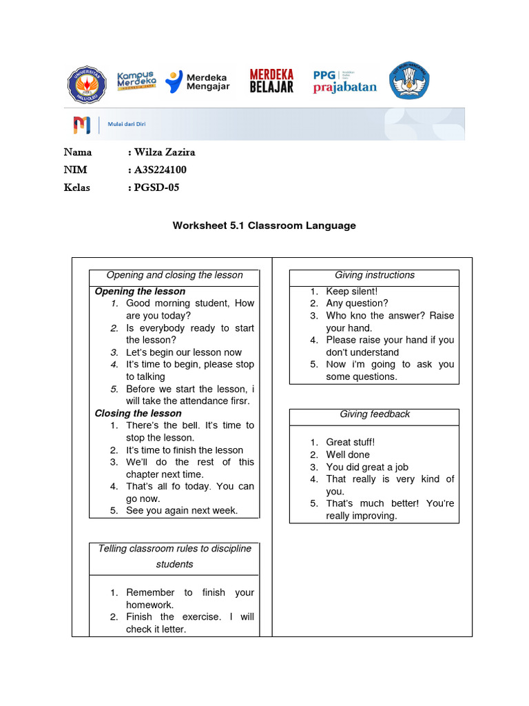 Pbi t5 mulai dari diri worksheet 5 1 wilza zazira pdf