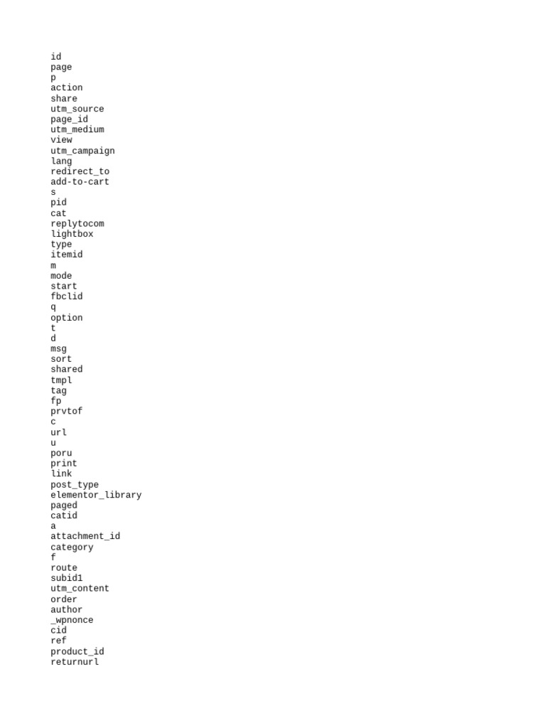 Sam CC Parameters Lowercase All | PDF