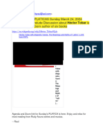 LRL Notice 1st Reminder of PLATICAS Sunday March 24 2024 Round Table - Prelude Discussion About Héctor Tobar is the Los Angeles-born Author of Six Books
