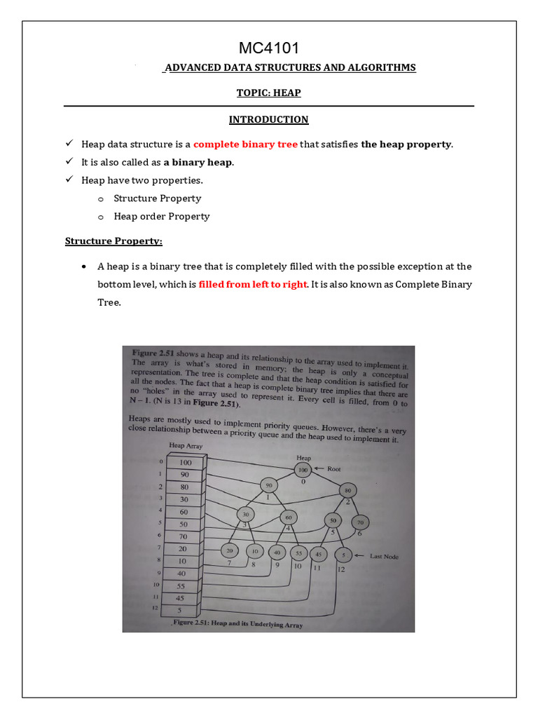 Max vs Min Heap: Key Differences | PDF | Algorithms And Data Structures