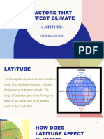 Factors That Affect Climate - Latitude