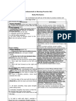 Body Mechanics Procedure Guide With Rationale