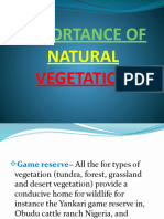 Importance of Natural Vegetation