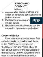 Codes of Ethics and Business Conduct