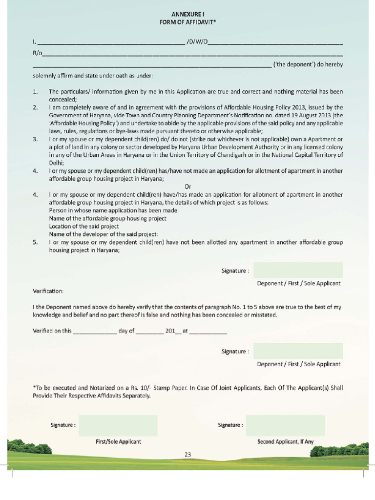 Affidavit Format | PDF