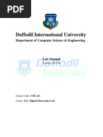 Daffodil International University: Department of Computer Science & Engineering