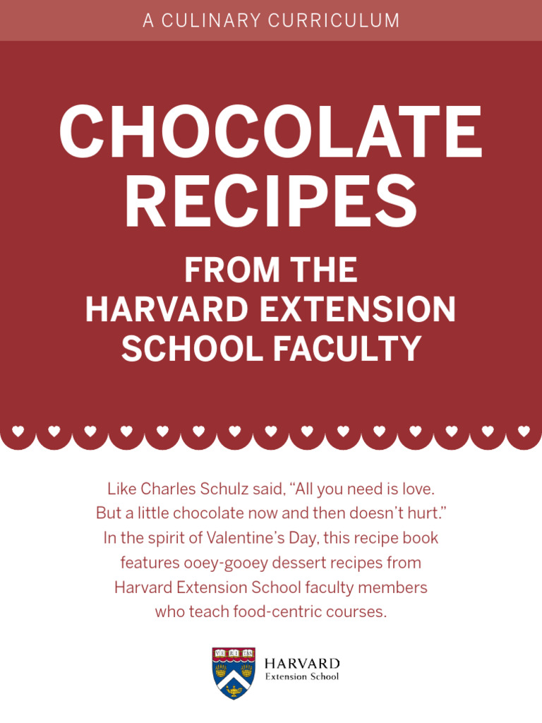 Harvard Chocolate Recipe Book | PDF | Chocolate | Cakes