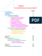 Unit 8.1-Institutional Management