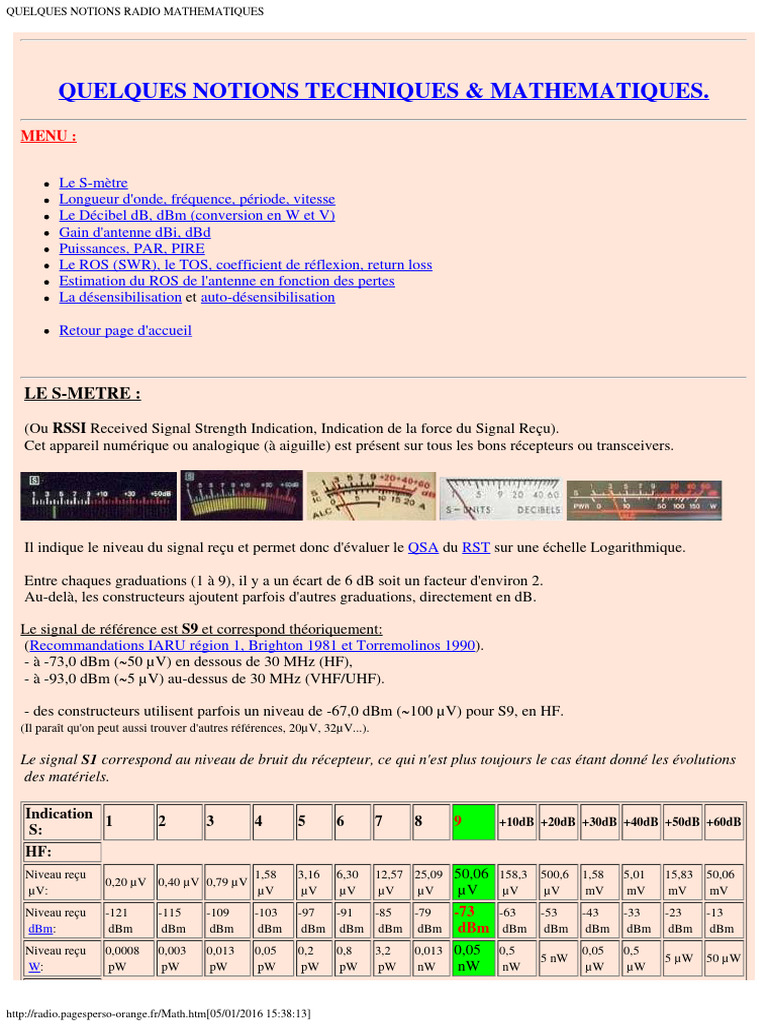 Notions de Radio Mathématiques | PDF | Antenne (Radio) | Ingénierie ...