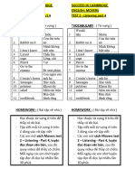 Succeed Movers TEST 2 - Listening Part 4 Homework