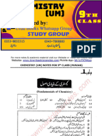 9th Chemistry (UM) Downloadnotes Complete Notes Compiled by Urdu Books Punjab Board