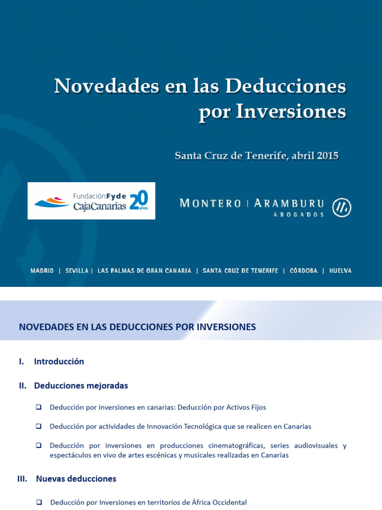 Deducciones Fiscales en Canarias 2015 | PDF | Islas Canarias | Economias
