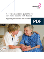 Good Clinical Practice Guidelines For Residents With Diabetes