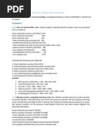 An Introduction To Cost Terms and Purposes Problems 1 11