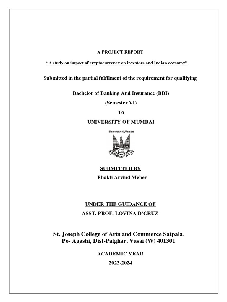 Cryptocurrency Black Book Project | PDF | Cryptocurrency | Quantitative  Research