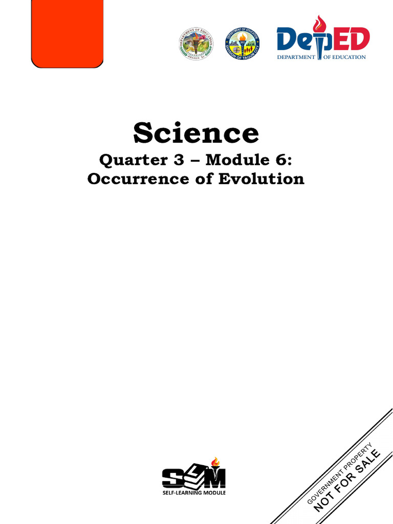 Scienceslm g10 q3 m6 occurence of evolution pdf natural