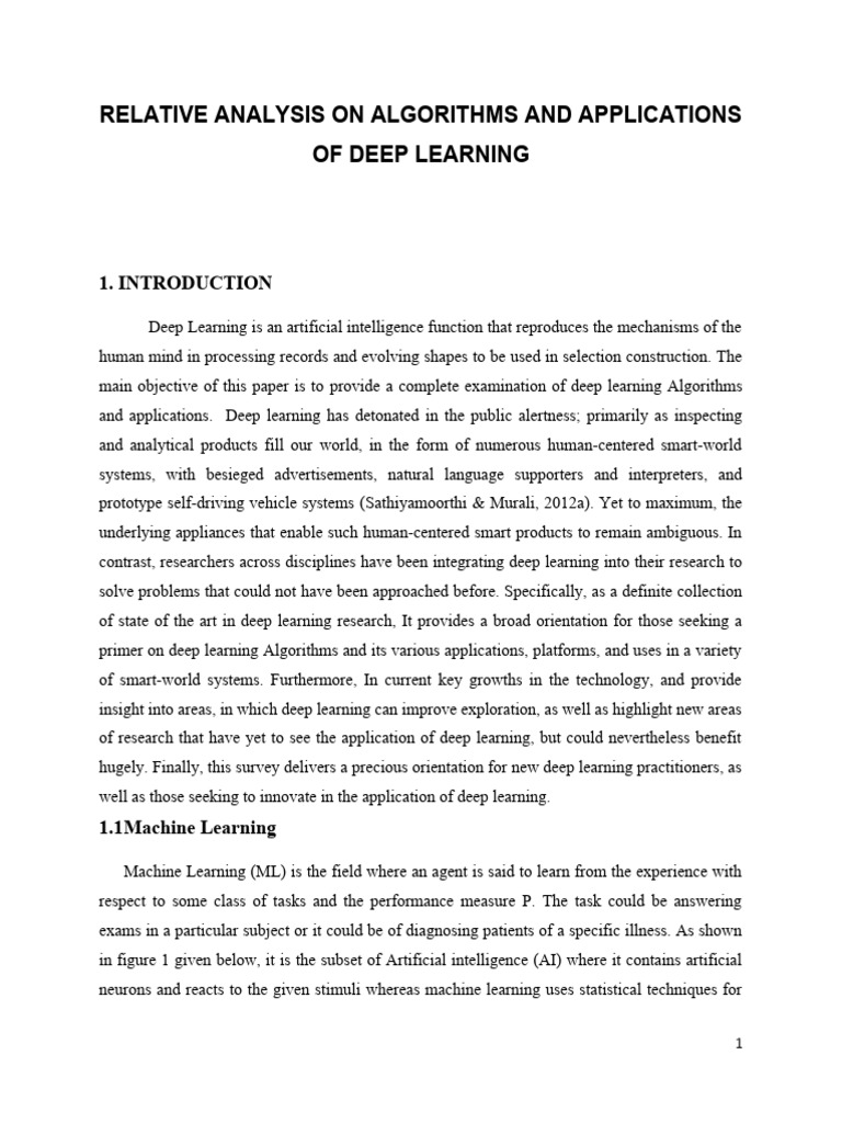 Deep Learning Algorithms and Applications | PDF | Medical Diagnosis ...