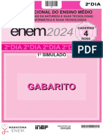 MARATONA+ENEM 2+dia +simulado+1 2024 Gabarito