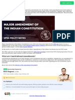 List of Major Amendments of Indian Constitution - in Detail