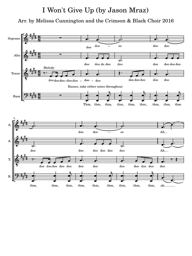 I Wont Give Up | PDF | Pitch (Music) | Harmony