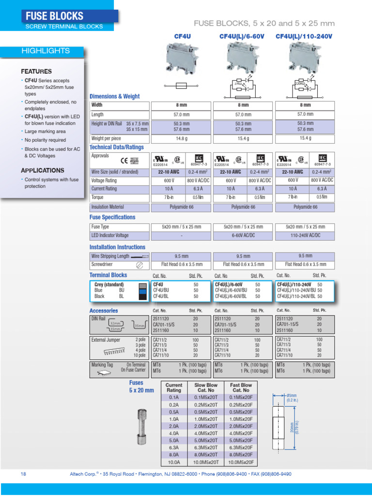 Fuse Blocks: Highlights | PDF