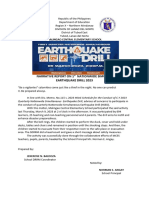4th Earthquake Drill Narraative Report