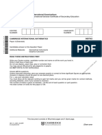 Cambridge International Examinations Cambridge International General Certificate of Secondary Education