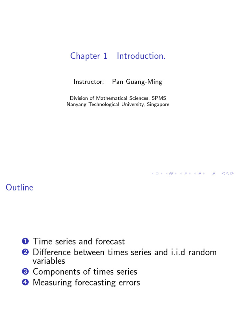 Introduction to Time Series Analysis | PDF | Forecasting | Time Series