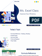 Ms. Excel Training - Day 3