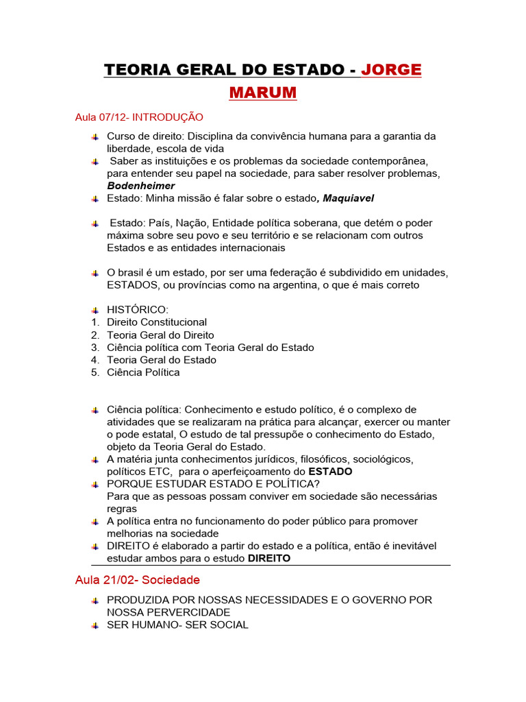 Teoria Geral do Estado e Sociedade | PDF | Estado | Sociologia