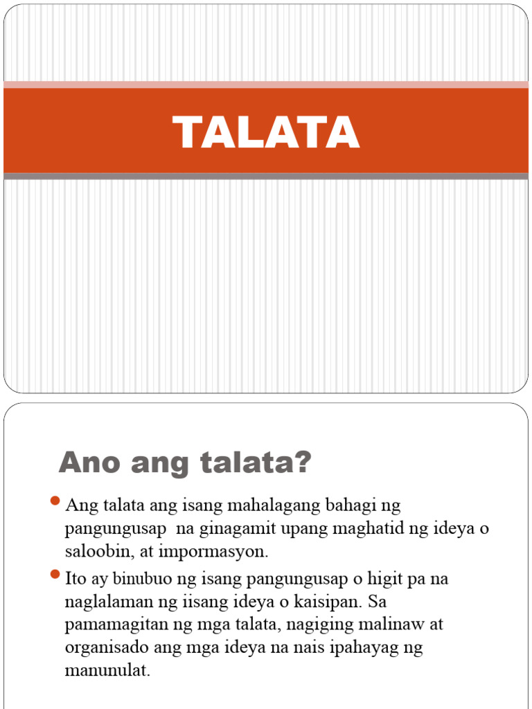 Ang Talata | PDF